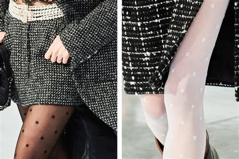 chanel sparkle socks|chanel tights for sale.